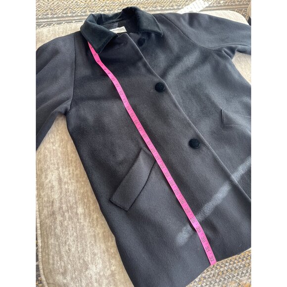 Forecaster Womens Black Wool Blend Coat With Velvet Collar & Button Front - Picture 6 of 10